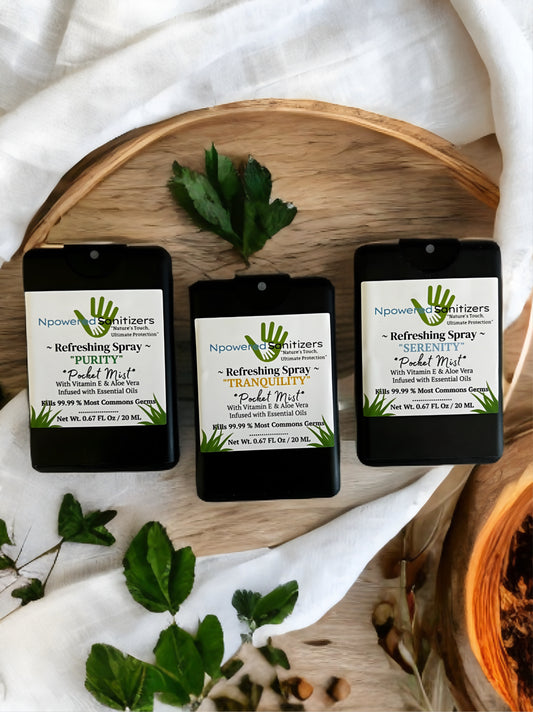 Npowered Card-Like Hand Sanitizer Mist | 3-Piece Set (20ML)