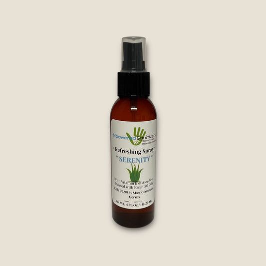 Npowered Liquid Hand Sanitizer Spray – 91% Alcohol with Aloe Vera & Essential Oils